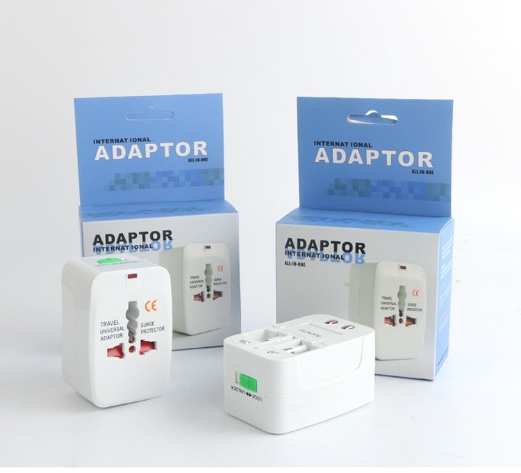 International Universal Travel Adapter AC Charger US UK AU EU AS Plug Converter