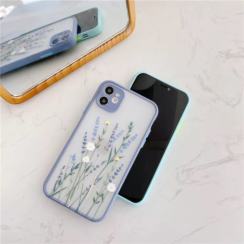 Flower Pattern Case Silicone Cover For iPhone