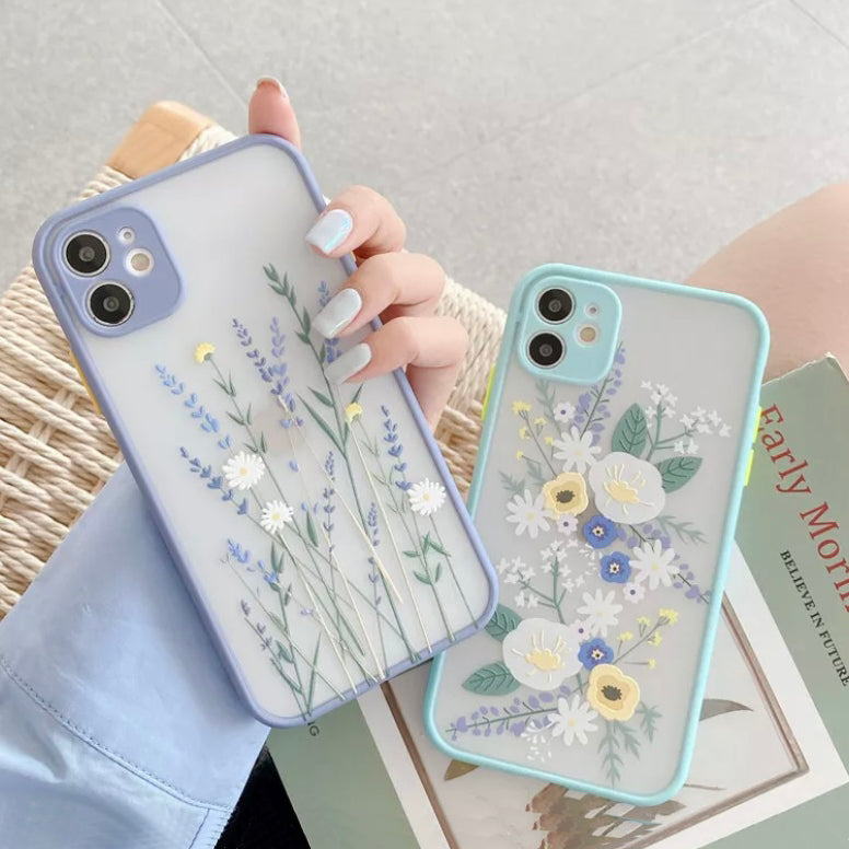 Flower Pattern Case Silicone Cover For iPhone
