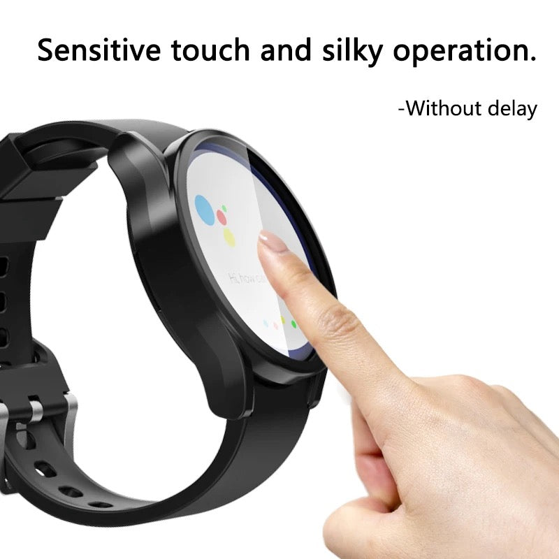 For Samsung Galaxy Watch 6 40 44mm Full Cover Screen Glass Protector Shell Case