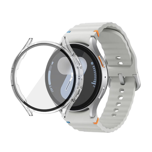 For Samsung Galaxy Watch 7 40 44mm Full Cover Screen Glass Protector Shell Case