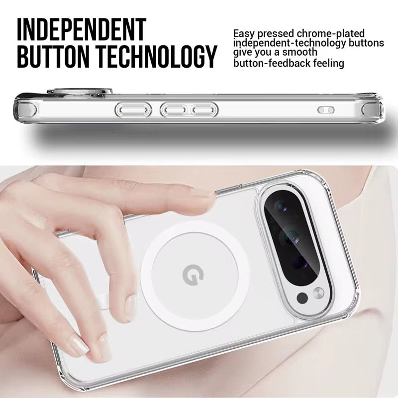 Magnetic Clear Case for Google Pixel 10 / 10 Pro MagSafe Compatible Anti-Scratch Transparent Protective Cover