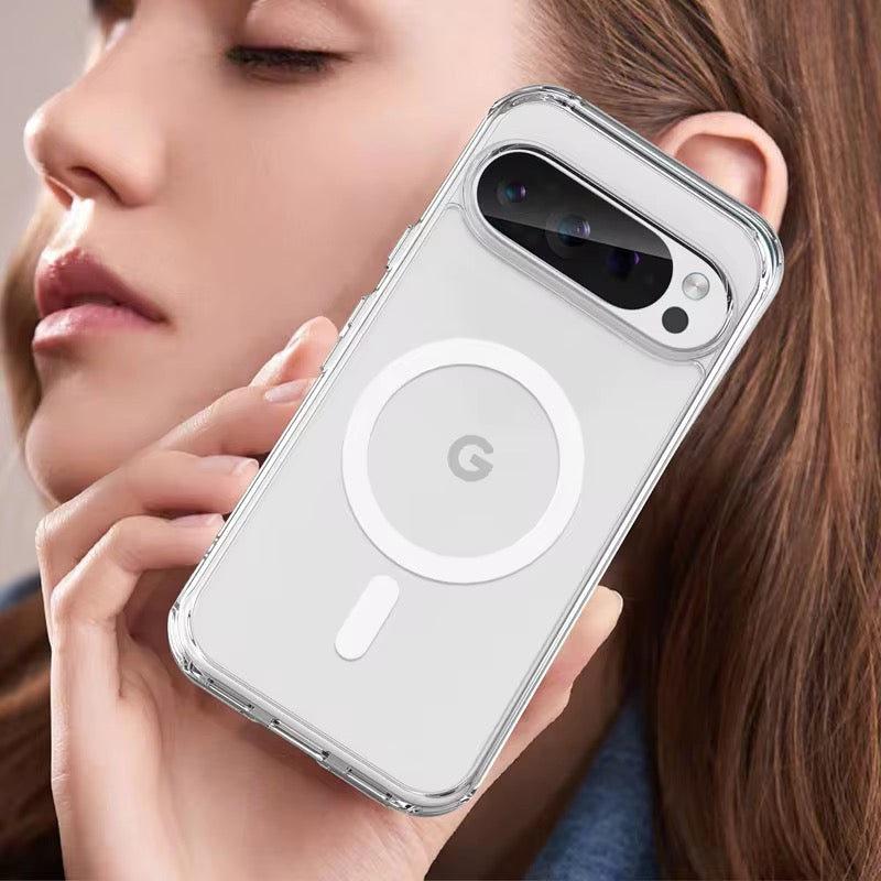 Magnetic Clear Case for Google Pixel 10 / 10 Pro MagSafe Compatible Anti-Scratch Transparent Protective Cover