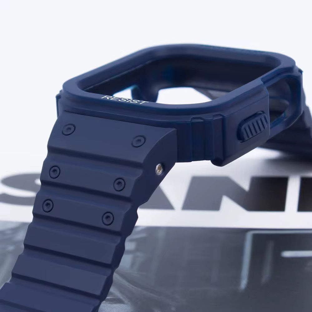 Magnetic Strap For Apple Watch Band With Bumper Case Silicone Rugged Sport Band 46mm Series 10