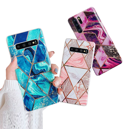 For Samsung Galaxy Marble Shockproof Silicone Phone Case S20 S10 S9 S8 Plus Ultra Note 10 9 8