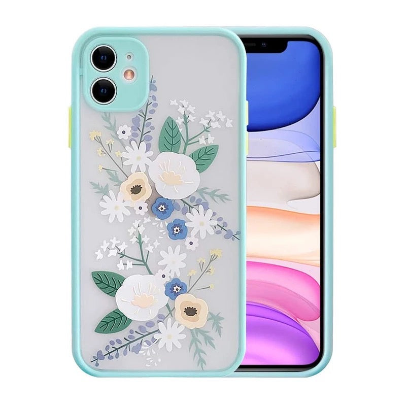 Flower Pattern Case Silicone Cover For iPhone