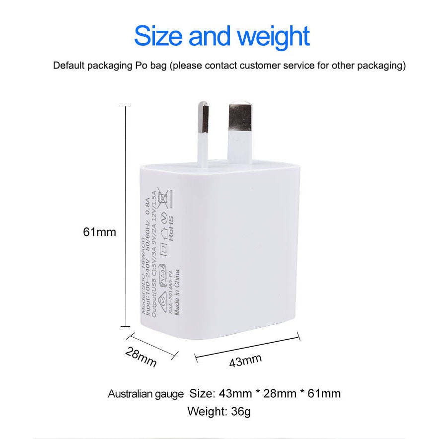 PD 20W USB Type-C Wall Fast Charger Power Adapter Plug