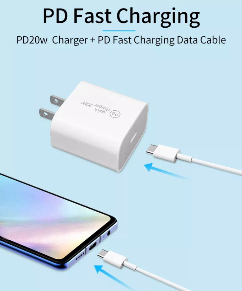 1M/2M Type C to USB-C Cable Charge Charging Fast Charger