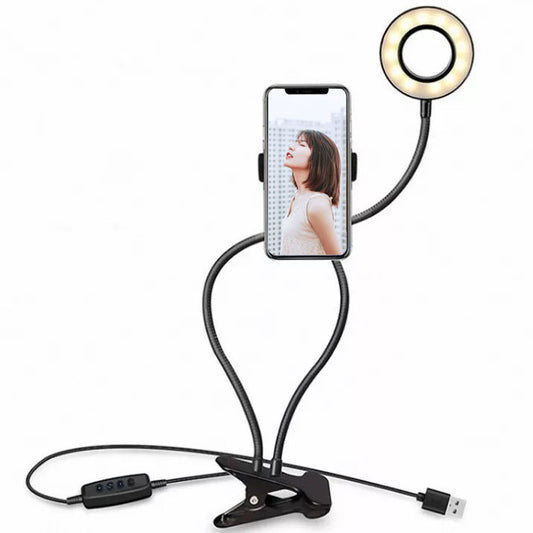 Clip Ring Light Video Conference Lighting USB Laptop Desk Lamp Zoom Phone Stand