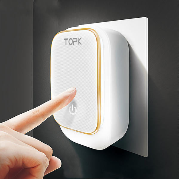 TOPK Wall Charger Travel Adapter AU Plug 3.4A 3 USB With LED Touch Night Light