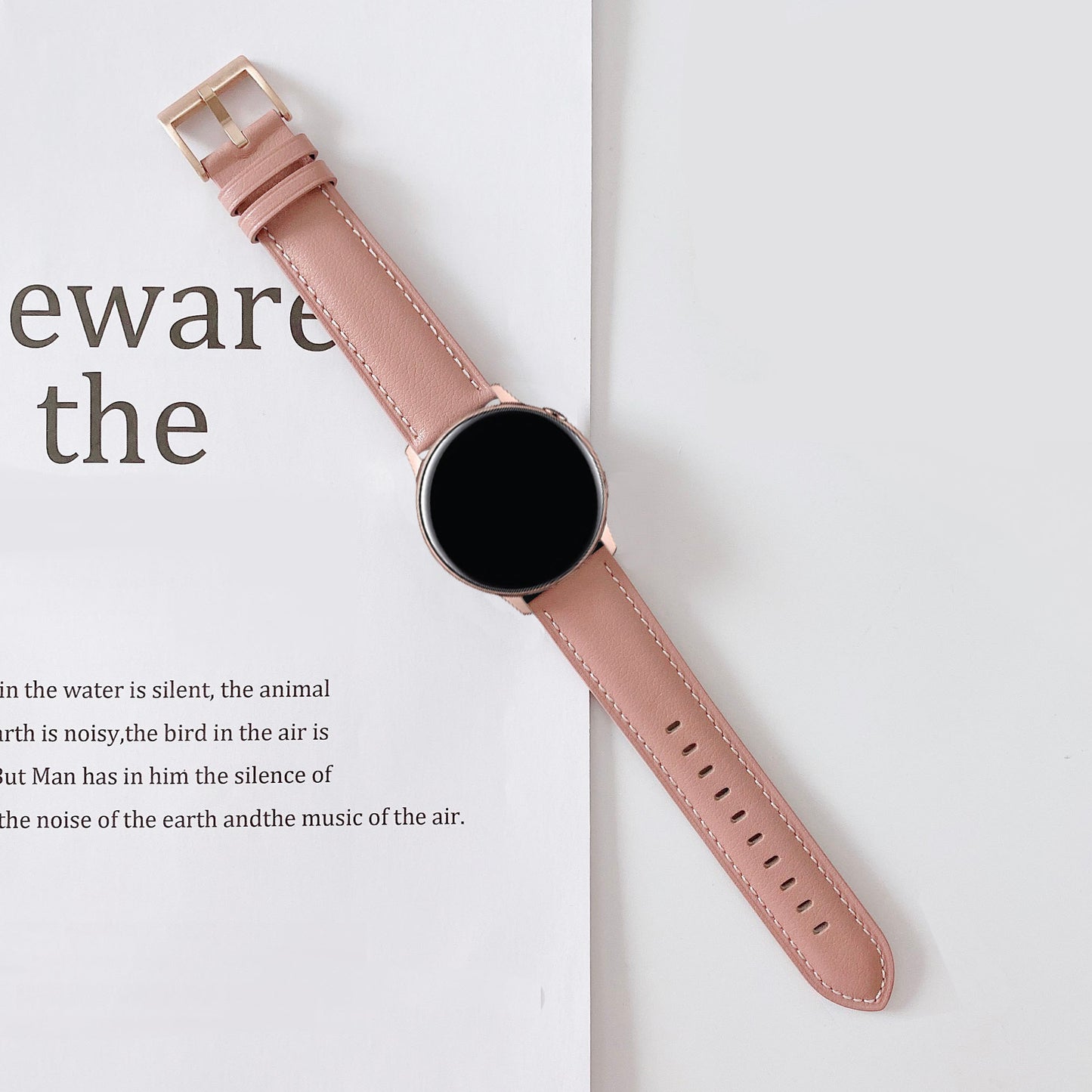 Genuine Leather Watch Band Strap For Samsung Galaxy Watch 4 5 6 7 Garmin Venu Huawei 20mm 22mm