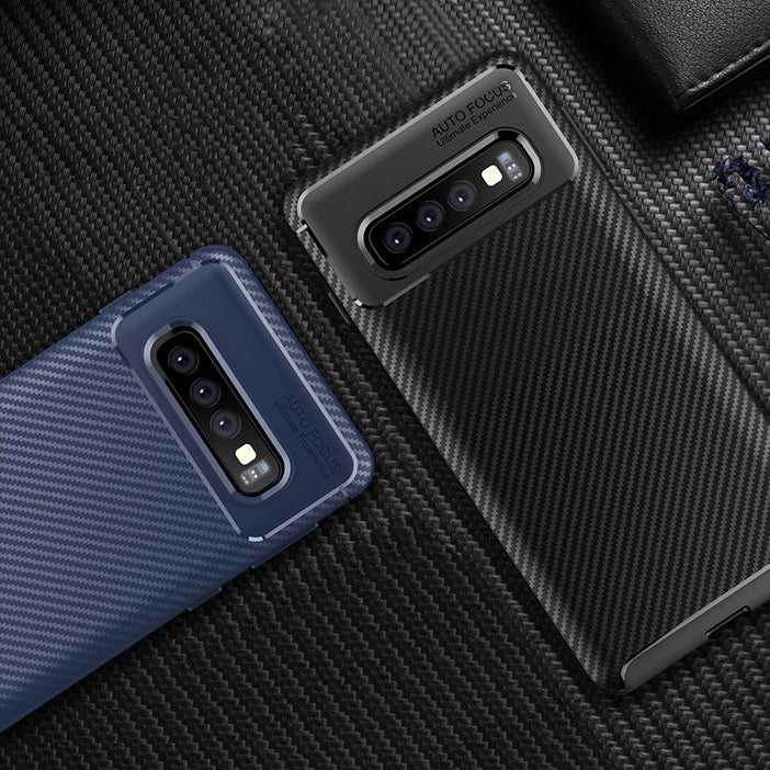 Slim Carbon Fiber TPU Soft Slim Case For Samsung Phone Cover S20 S10 S9 Plus Ultra Note 10 Note 9