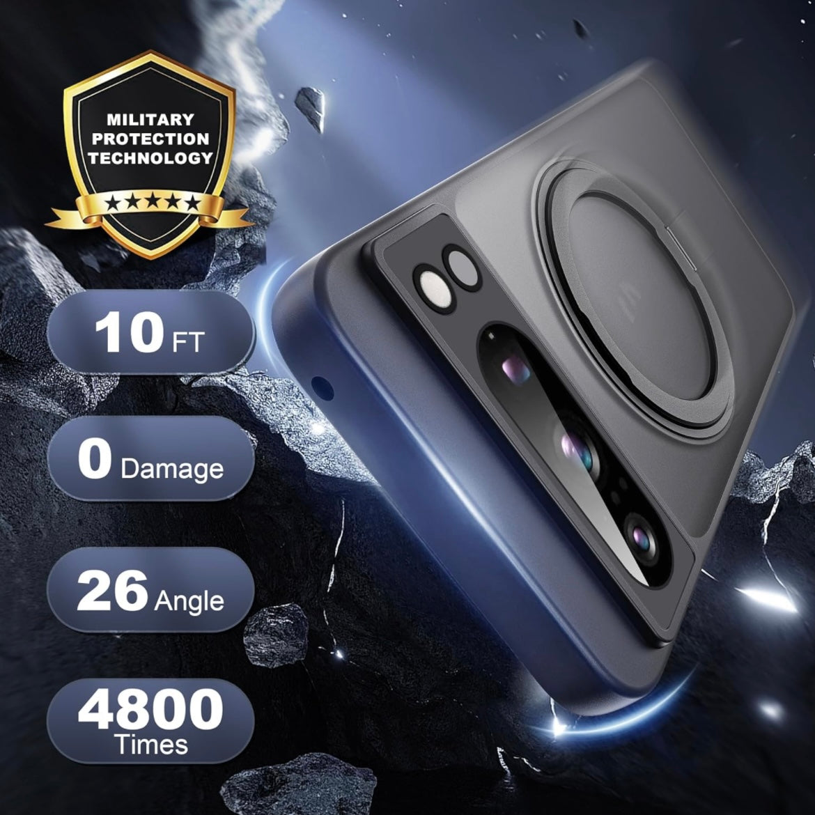 For Google Pixel 360°Rotatable Magnetic Ring Case Magsafe With Stand & Ring Holder