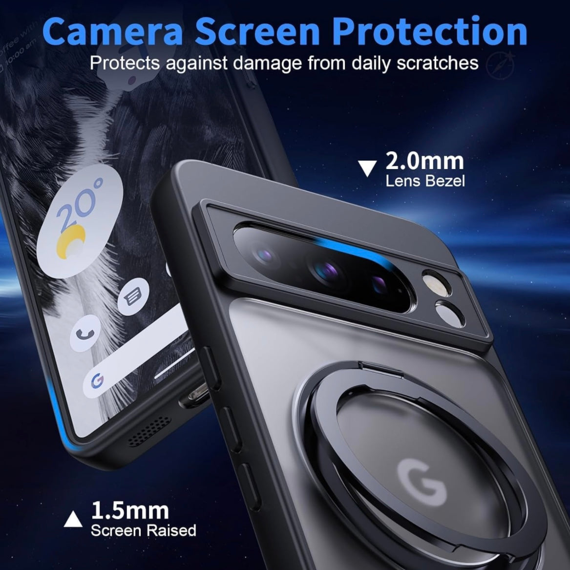 For Google Pixel 360°Rotatable Magnetic Ring Case Magsafe With Stand & Ring Holder