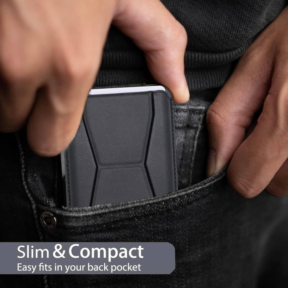 2-in-1 Magnetic Wallet MagSafe Card Holder Kickstand For Phone