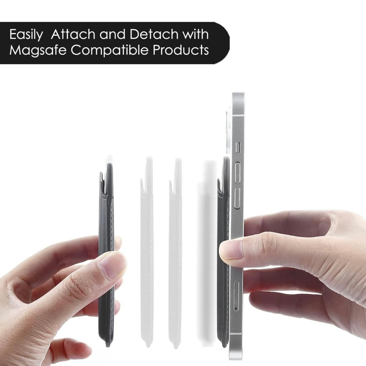 2-in-1 Magnetic Wallet MagSafe Card Holder Kickstand For Phone
