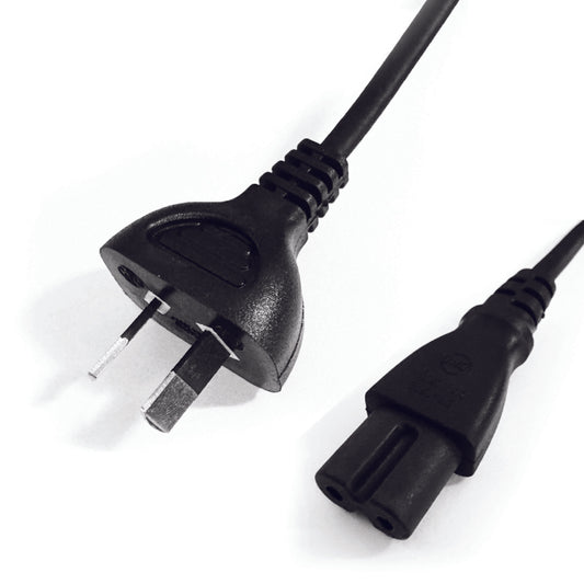 Power Lead Cable Cord 2 Pin Figure 8 Australian Plug to IEC-C7 Socket
