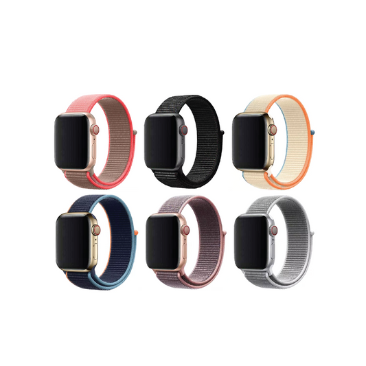 Woven Nylon Sports Watch Band Strap For Apple iWatch Ultra 10 9 8 7 6 5 4 3 2 1 SE 49 46 45 44 42 41 40 38 mm