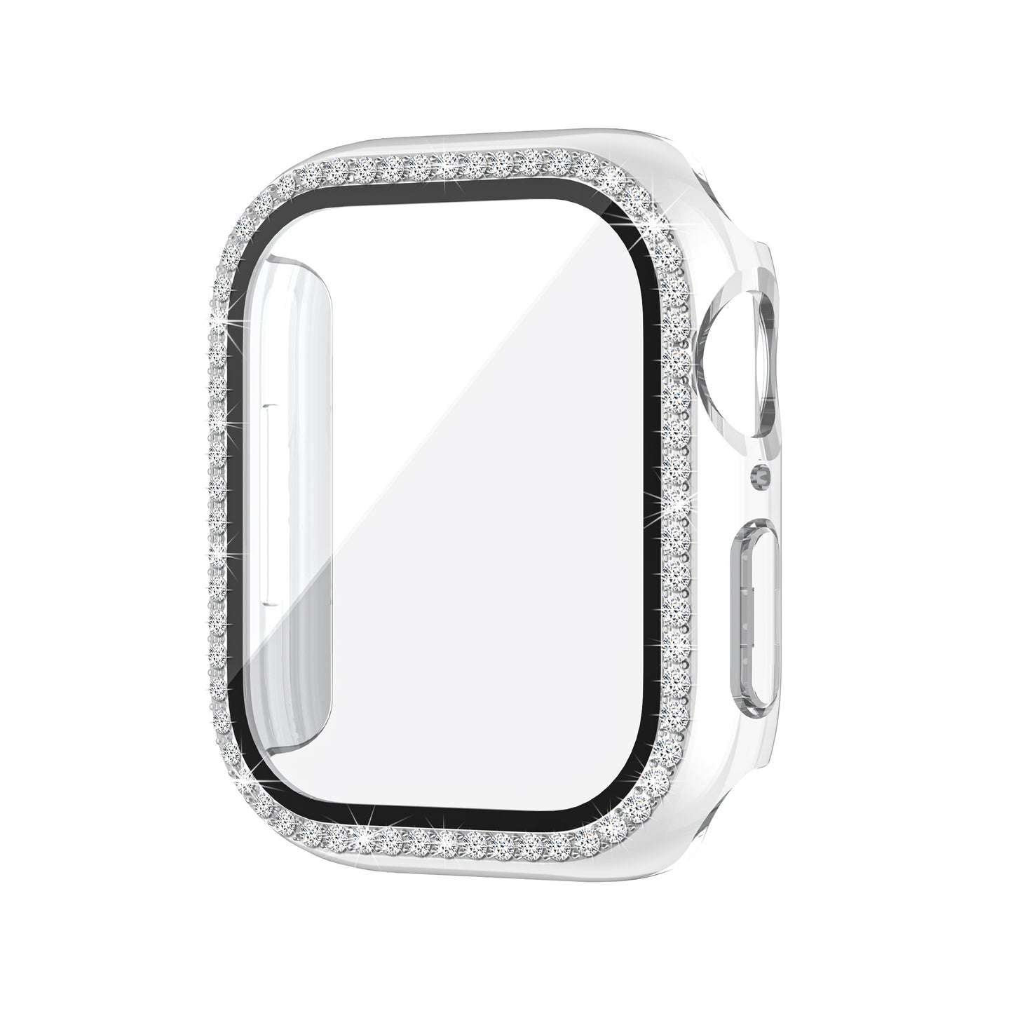 Bling PC Full Cover Watch Case Tempered Screen Protector For Apple iWatch 10 / 9 / 8 / 7 / SE / 6 / 5 / 4 / 3 / 2 / 1 / 38 / 40 / 41 / 42 / 44 / 45 / 46mm