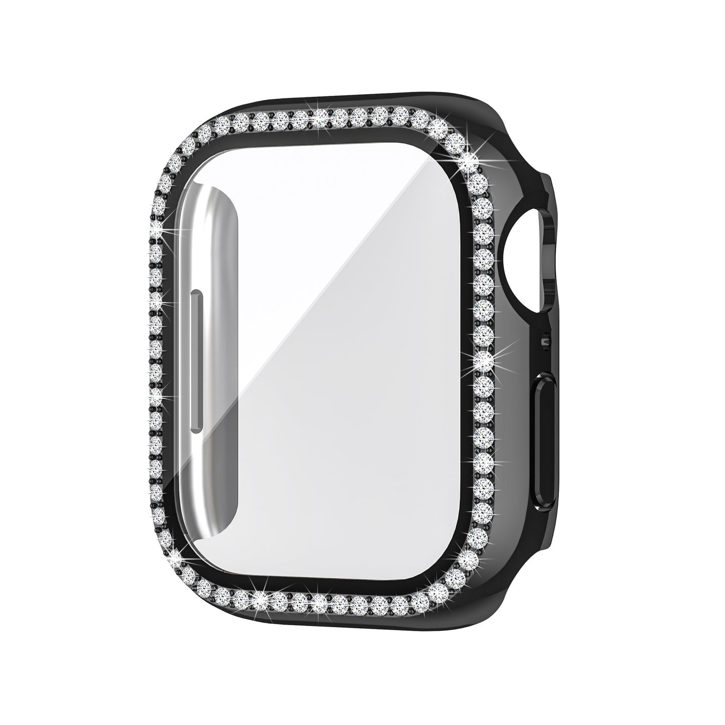 Bling PC Full Cover Watch Case Tempered Screen Protector For Apple iWatch 10 / 9 / 8 / 7 / SE / 6 / 5 / 4 / 3 / 2 / 1 / 38 / 40 / 41 / 42 / 44 / 45 / 46mm