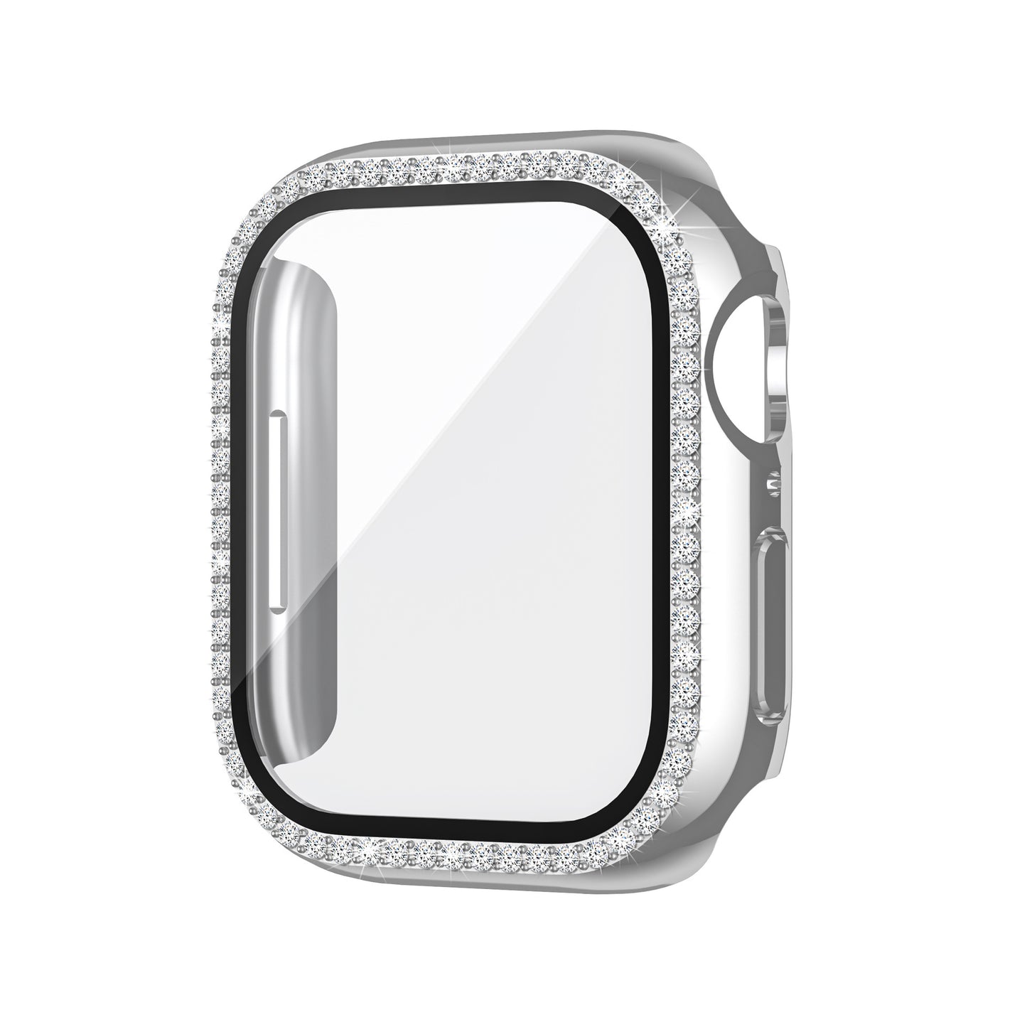 Bling PC Full Cover Watch Case Tempered Screen Protector For Apple iWatch 10 / 9 / 8 / 7 / SE / 6 / 5 / 4 / 3 / 2 / 1 / 38 / 40 / 41 / 42 / 44 / 45 / 46mm
