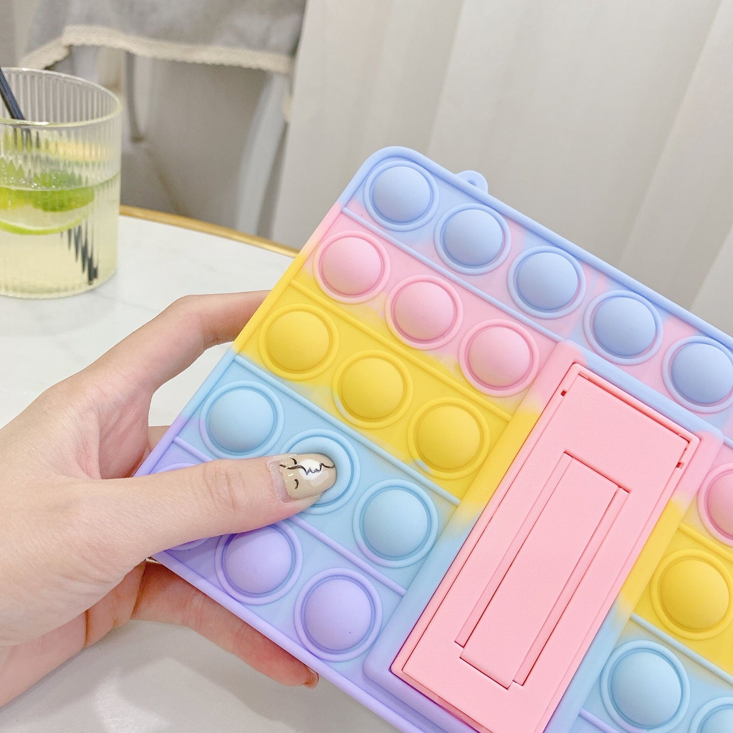 For iPad Pop Fidget Toys Push It Bubble Kids Cover Case iPad Air3 (2019) / Pro 10.5