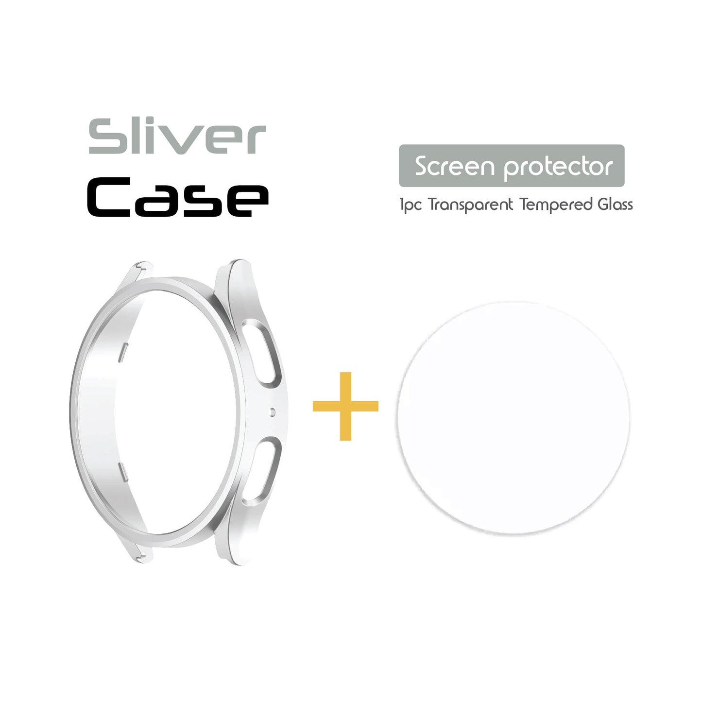 For Samsung Galaxy Watch 5 Pro 45mm Cover PC Hard Shell Protective Case & Glass