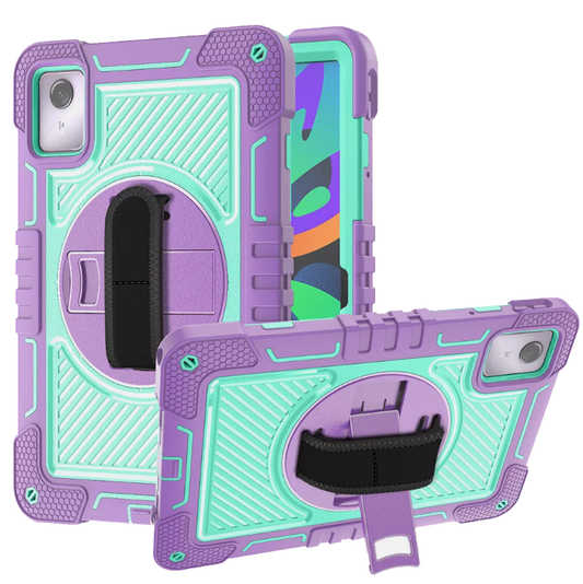 For Lenovo Tab M11 2024 11-inch (TB330FU) Rugged Stand Hard Case Shockproof Hybrid Cover + Strap