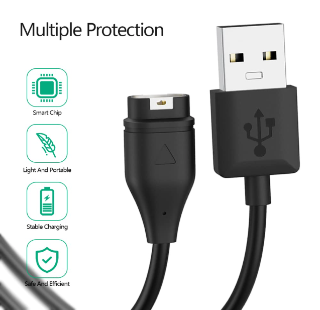 USB Charger Dock Cable For Garmin Watch Fenix Epix Forerunner Approach Vivoactive Vivomove Instinct Venu