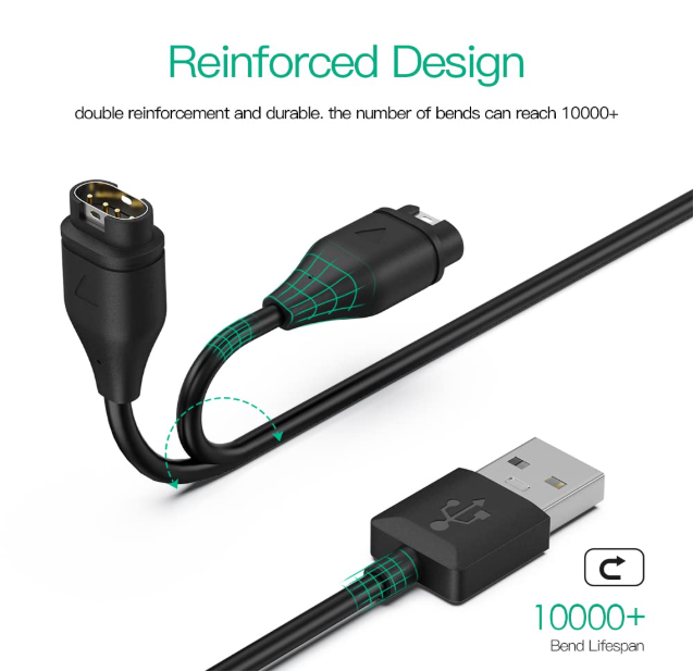USB Charger Dock Cable For Garmin Watch Fenix Epix Forerunner Approach Vivoactive Vivomove Instinct Venu