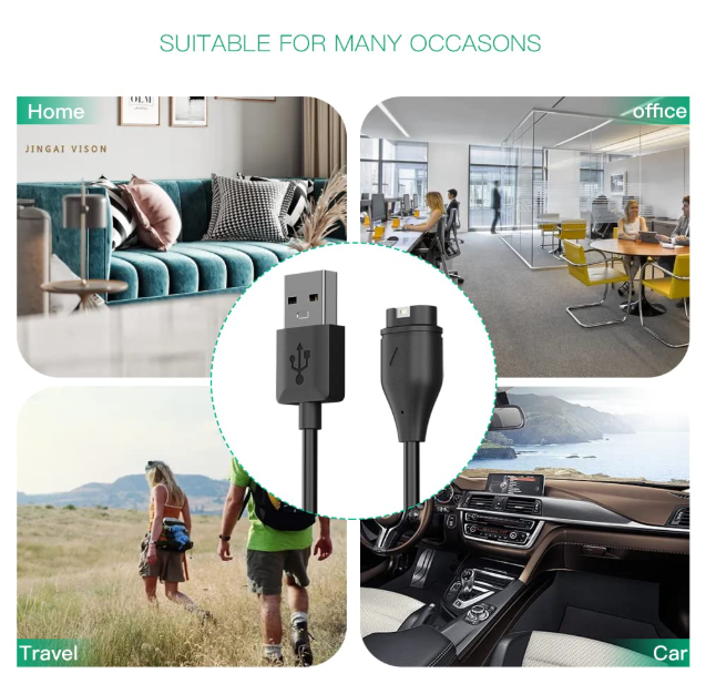 USB Charger Dock Cable For Garmin Watch Fenix Epix Forerunner Approach Vivoactive Vivomove Instinct Venu