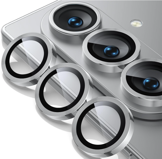 For Samsung Galaxy Z Fold 7 Metal Camera Lens Glass Individual Eagle Protector Cover - Silver