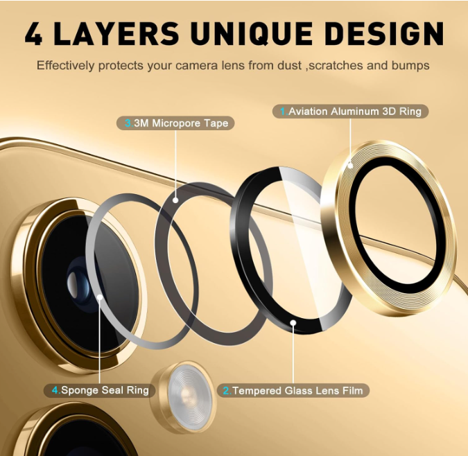 For Samsung Galaxy Z Fold 7 Metal Camera Lens Glass Individual Eagle Protector Cover - Gold