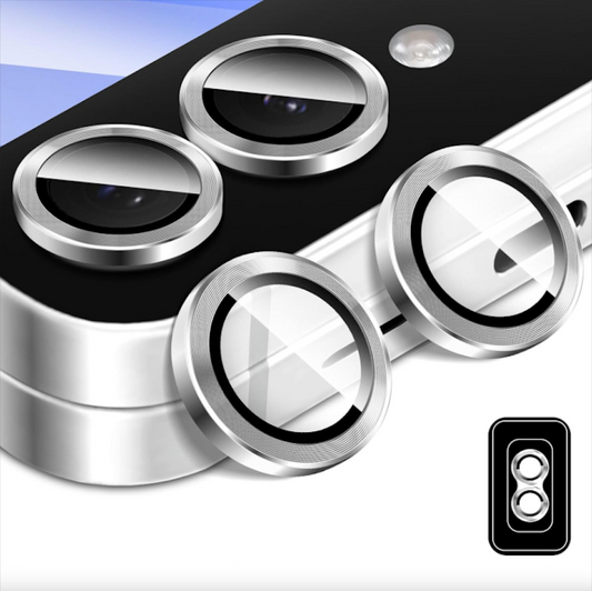 For Samsung Galaxy Z Flip 7 Metal Camera Lens Glass Individual Eagle Protector Cover - Silver