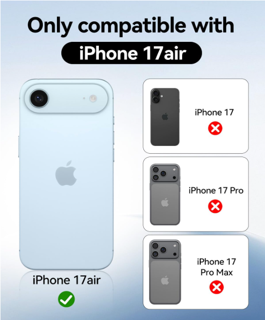 For Apple iPhone 17 Air 6.5-inch Crystal Clear Case Compatible with MagSafe