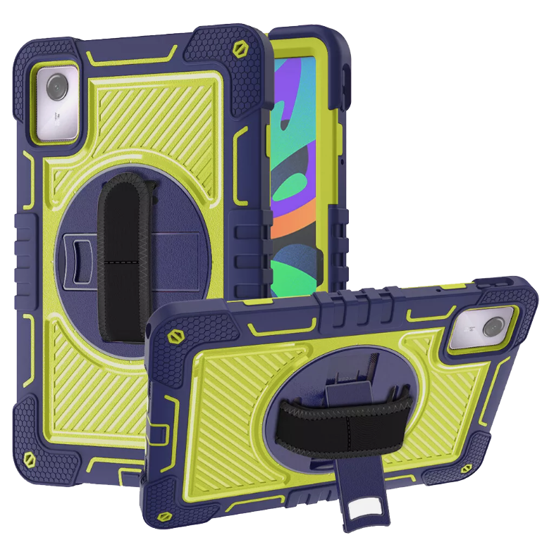 For Lenovo Tab M11 2024 11-inch (TB330FU) Rugged Stand Hard Case Shockproof Hybrid Cover + Strap