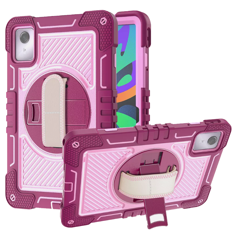 For Lenovo Tab M11 2024 11-inch (TB330FU) Rugged Stand Hard Case Shockproof Hybrid Cover + Strap