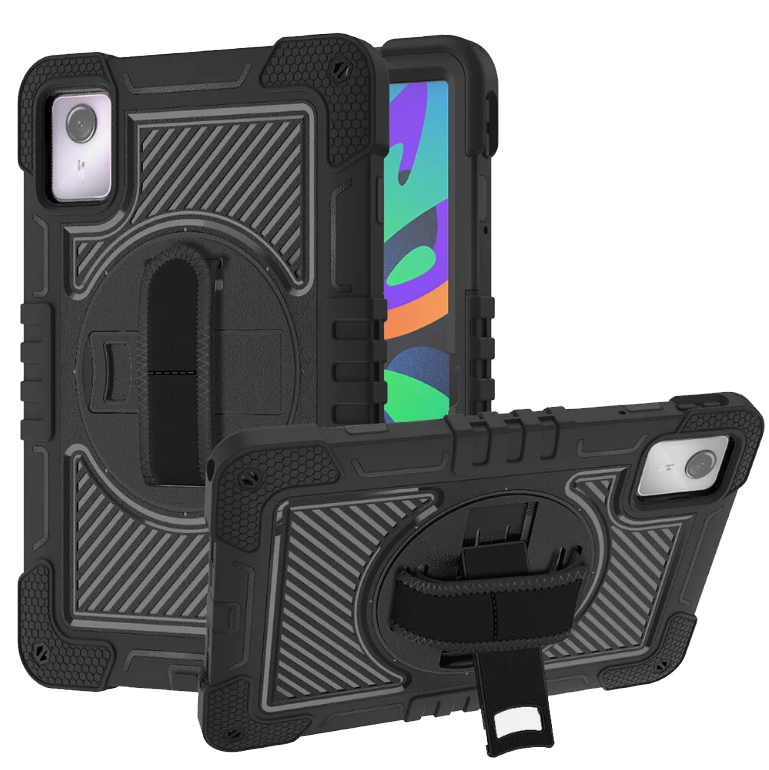 For Lenovo Tab M11 2024 11-inch (TB330FU) Rugged Stand Hard Case Shockproof Hybrid Cover + Strap