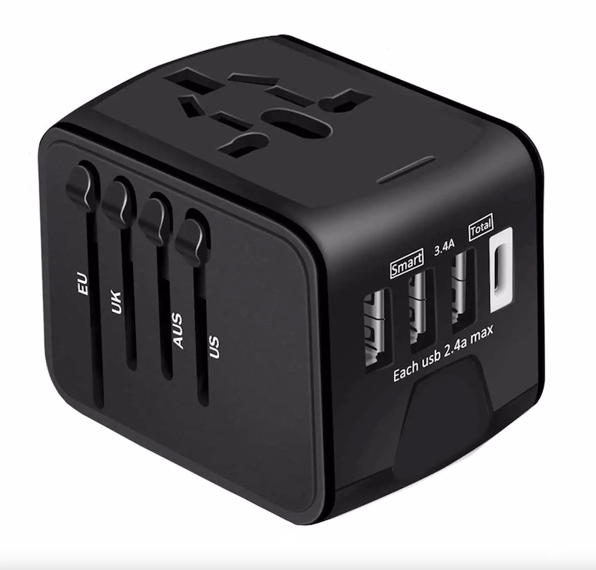Type-C 3 USB Charger Universal World Travel Adapter EU UK AU US Plug Converter