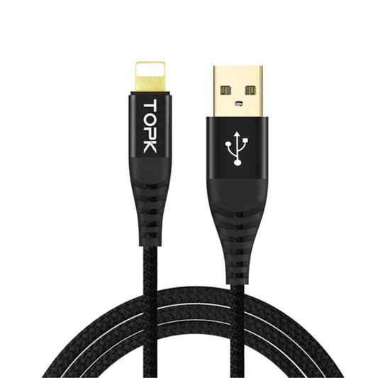 TOPK For Apple iPhone 14 13 12 11 Pro XS Max XR X 8 7 Plus Fast Charging Cord Charger Cable