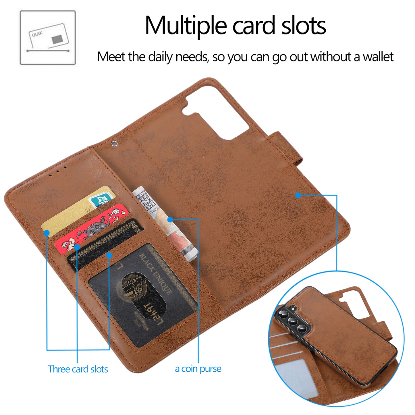 Flip Wallet Leather Magnetic Case For Samsung Galaxy S23 S20 S10 S9 S8 Plus Note 20 10 9 8 Ultra