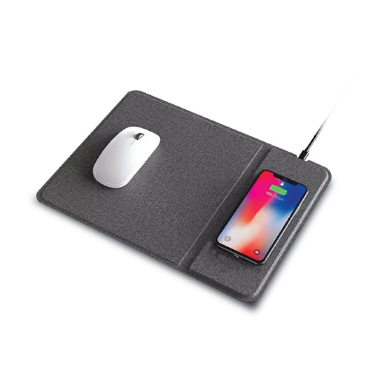 2 in 1 Foldable Mouse Pad With 10W Wireless Charger PU Leather For Smart Phones