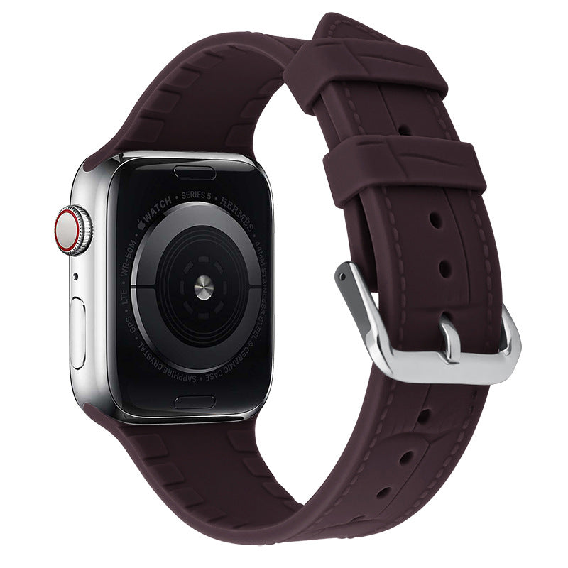 Embossing Silicone Sports Watch Band Strap For Apple iWatch Ultra 10 9 8 7 6 5 4 3 2 1 SE 49 46 45 44 42 41 40 38 mm
