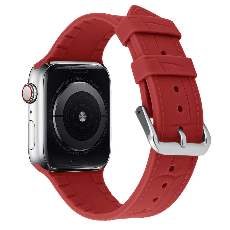 Embossing Silicone Sports Watch Band Strap For Apple iWatch Ultra 10 9 8 7 6 5 4 3 2 1 SE 49 46 45 44 42 41 40 38 mm