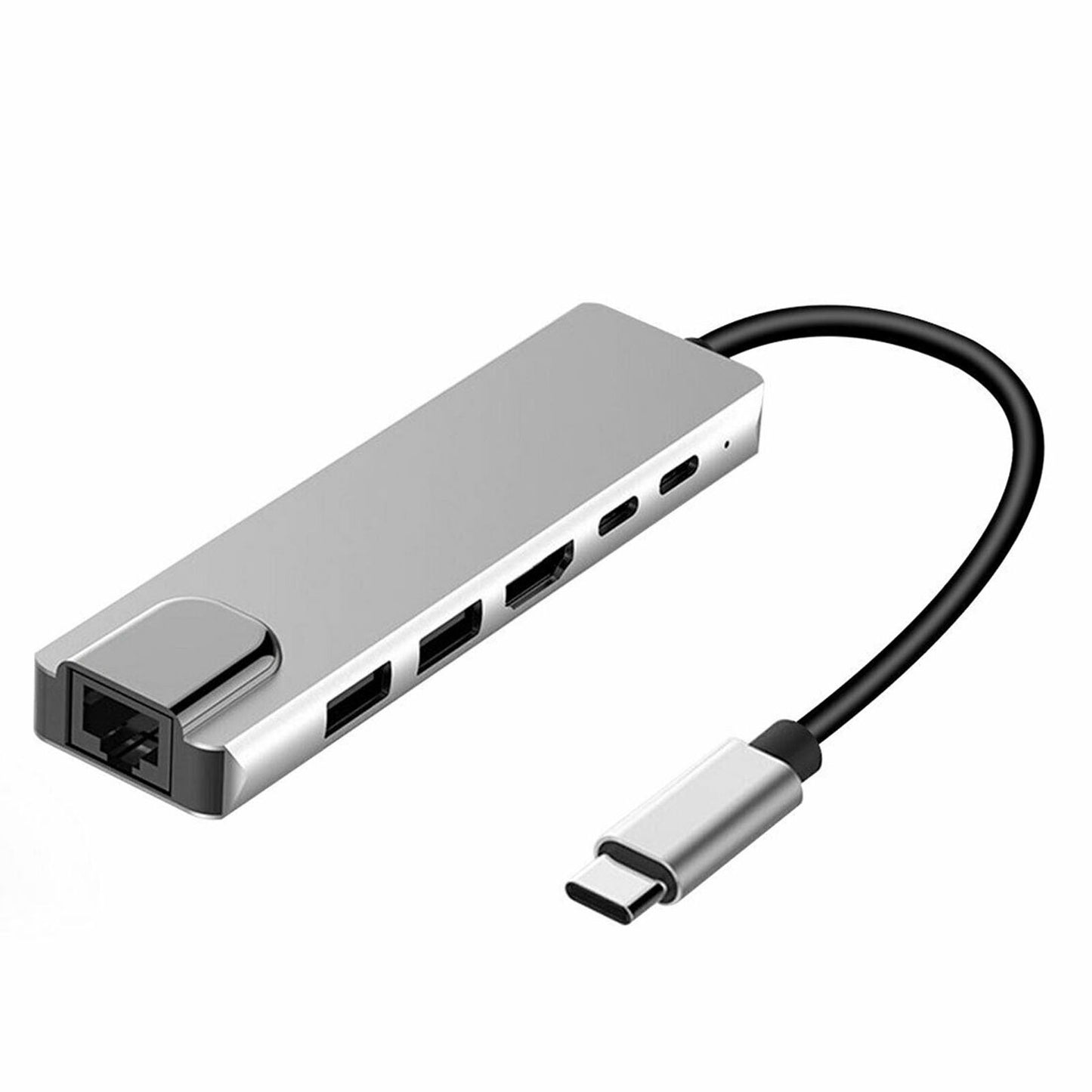 6 in 1 USB Type-C Hub Multi USB 3.0 4K HDMI RJ45 Ethernet Adapter For Laptop