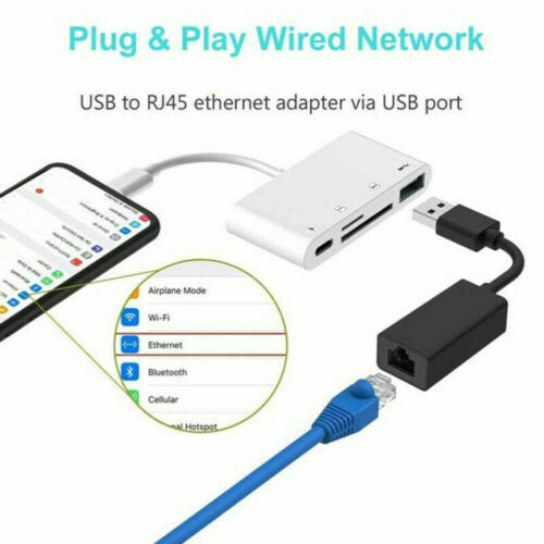 4 in 1 OTG Camera Card Reader to USB Adapter SD TF For iPhone iPad iPod Touch