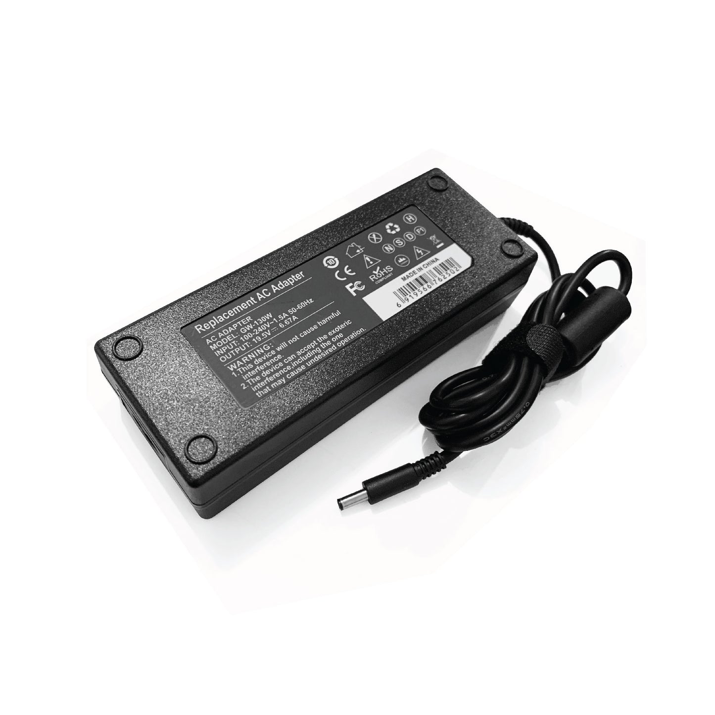 For Dell 130W 19.5V 6.67A 4.5*3.0mm Laptop Charger AC Adapter