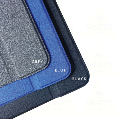 2 in 1 Foldable Mouse Pad With 10W Wireless Charger PU Leather For Smart Phones