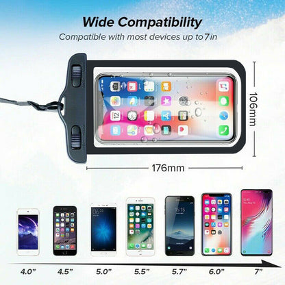 Universal Waterproof Case Bag IPX8 For Phone Card Money Pouch Case Dry Summer