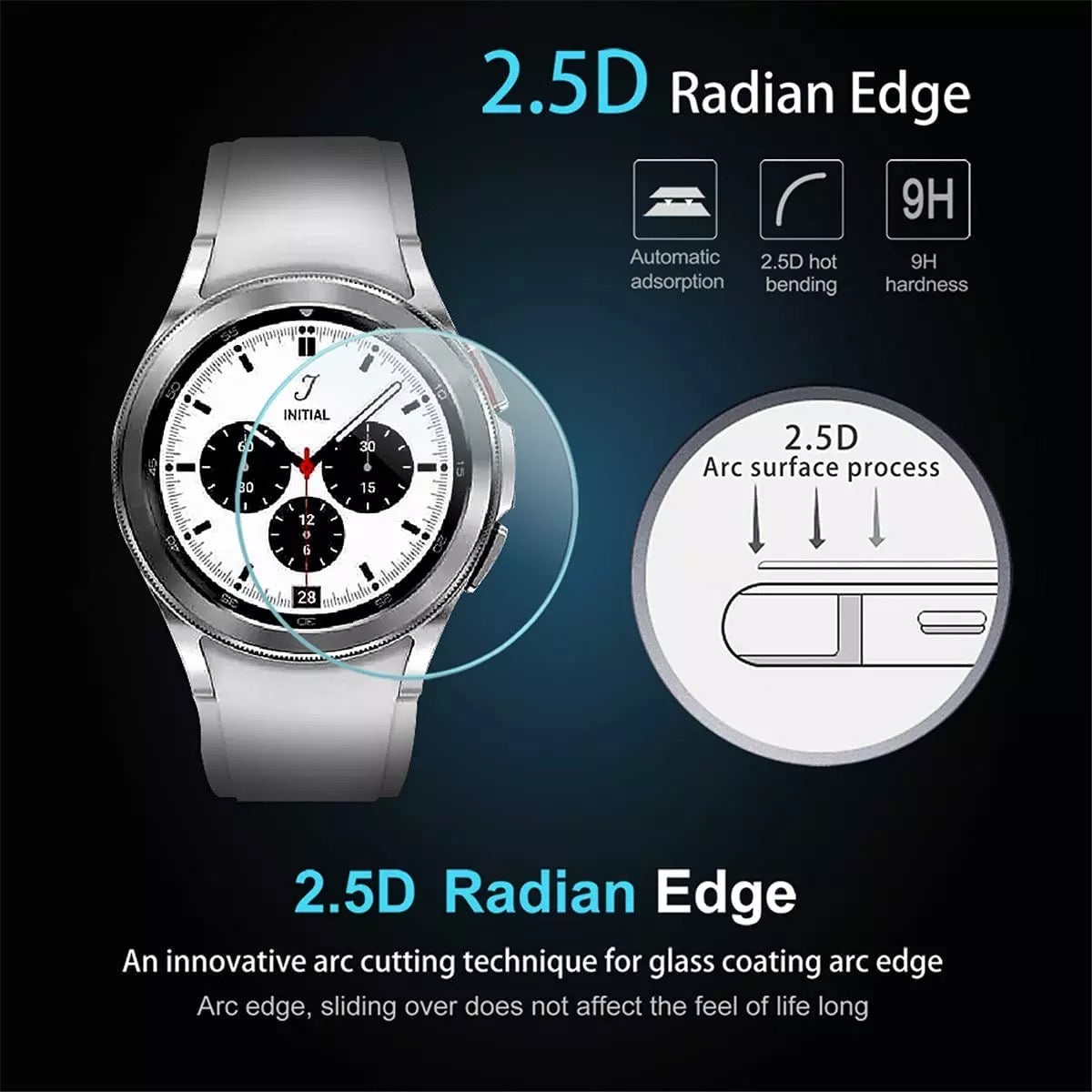 For Samsung Galaxy 4th 5th Watch Tempered Glass Screen Protector